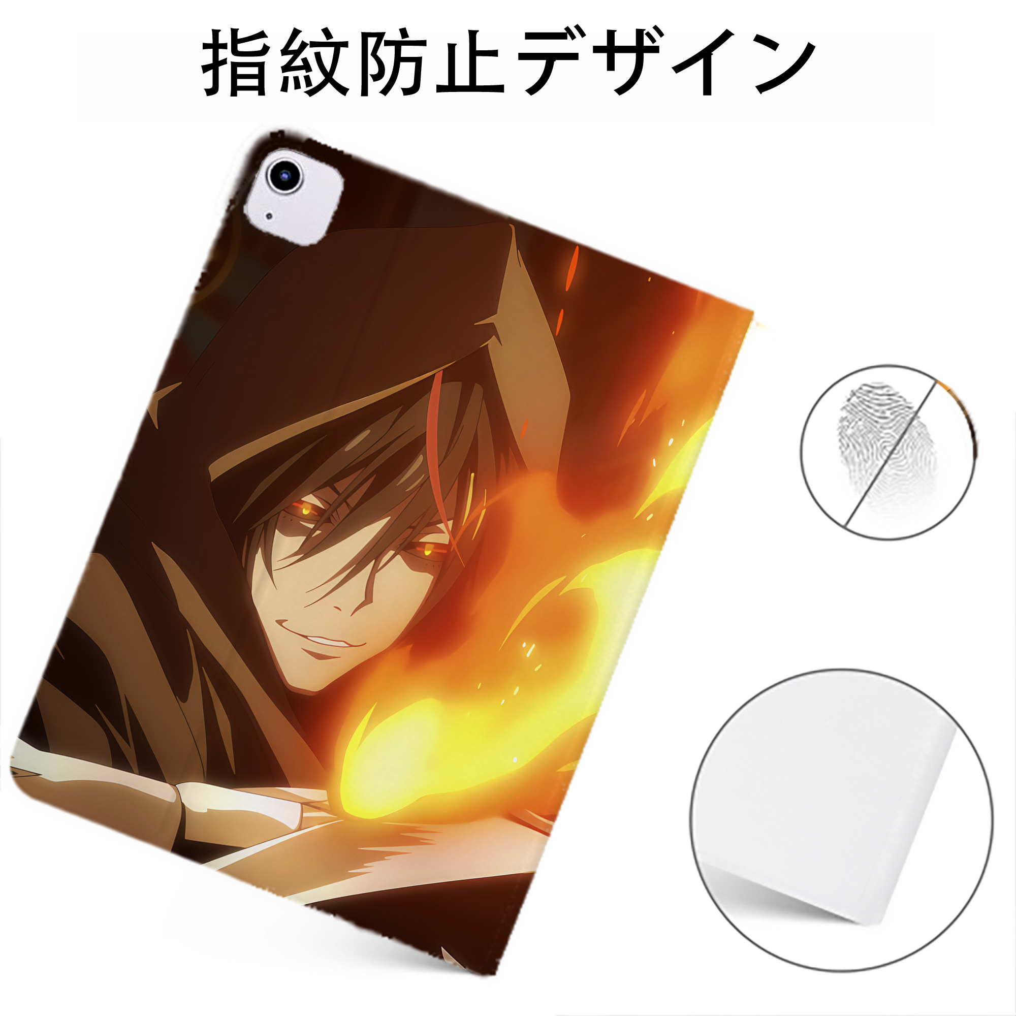 （画像用） 転スラ Regarding Reincarnated to Slime IPadケース ペンホルダー付き ブックスタイルデザイン